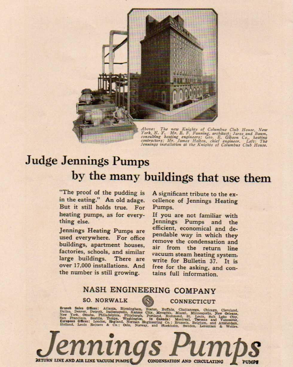 1920's Jennings Pumps Advertisement featuring New York City