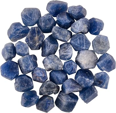 OdrillionGems 100cts Raw Blue Sapphire Gemstones, Sapphire Rough, Chakra Healing Crystals, Raw for Jewelry Making, September Birthstone, Natural Raw Gemstones, Assorted Loose Stones
