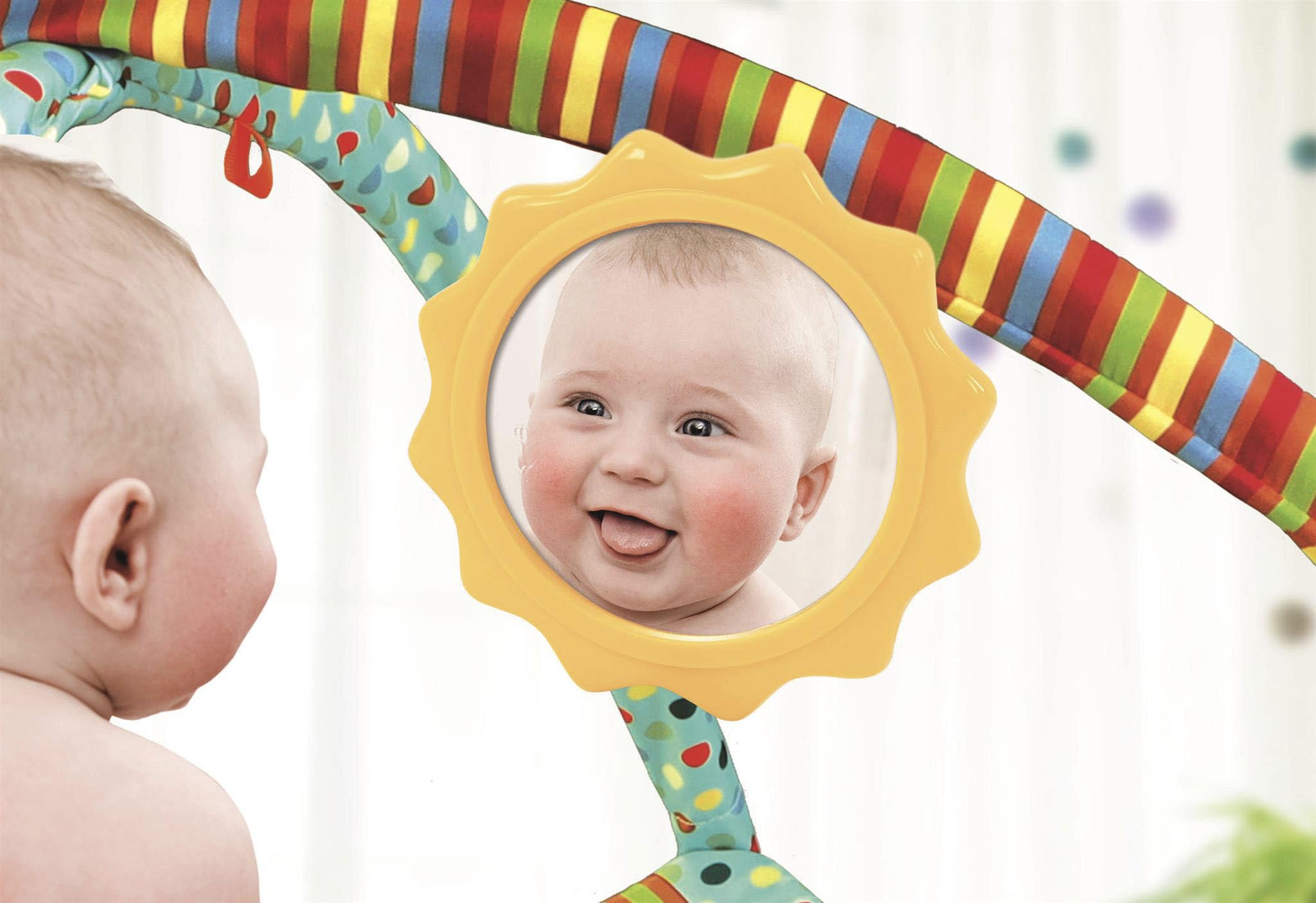 Baby Clementoni - Happy Garden Activity Gym, Palestrina Neonato 0+ Mesi, Stimola lo Sviluppo Sensoriale e Motorio con Suoni e Attività Interattive Divertenti, 17972