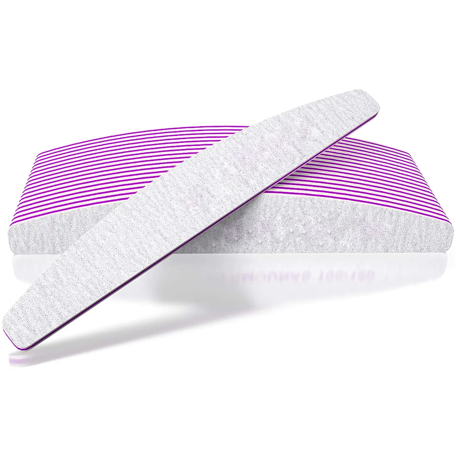Nail Files for Acrylic Nails, Professional 100/180 Grit Double Sided Coarse Emery BoardsNail File Manicure Tools Home Salon 12Pcs
