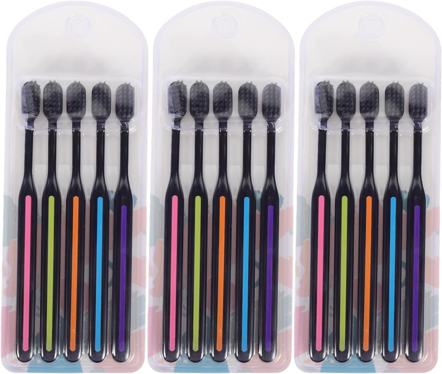 15Pcs Soft Bristle Toothbrushes for Sensitive Gums Portable Oral Cleaning Tooth Brushes Household Teeth Care with Wear-Resistant Handles