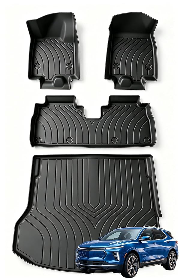 Joruoo-Floor Mats & Cargo Liner for 2024-2026 Chevy Equinox EV (Not Fit Gasoline), TPE All-Weather Heavy Duty TPE Floor Liners Full Coverage Automotive for Chevrolet Equinox EV Accessories by Joruoo - Used condition - US$58.24