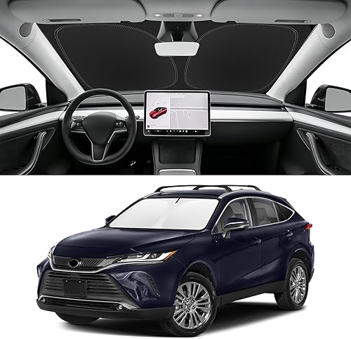 Miniatura 159 de Parasol de parabrisas de ajuste personalizado para Nissan Titan 2017-2024, bloquea los rayos UV y el calor, parasol de ventana delantera, fácil