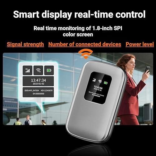 Miniatura 3 de Hotspot móvil portátil  4G LTE WiFi 6  Hotspot WiFi de viaje global  Más de 180 países  Hasta 48 horas de tiempo de uso  Conecta hasta 16