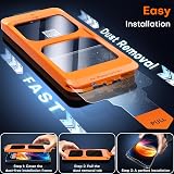 TOCOL Verre Trempé Anti Espion pour iPhone 13, Véritable Anti-Espion à 25°, Dépoussiérage Automatique, Sans Bulles, Dureté 9H, Coques de Téléphone Compatibles, 2 Pièces - 3