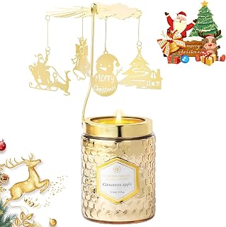 Christmas Candle for Woman, Rotating Scented Candle Gifts for Women, Unique Women Gift for Christmas, Anniversary, Birthday, Stocking Stuffers Gifts for Woman, Funny White Elephant Gift