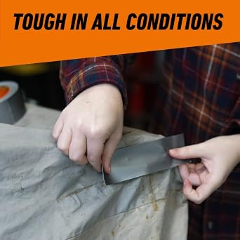Gorilla Heavy Duty Duct Tape, Silver, 1.88 x 30 yd, 1-Pack | Weather Resistant, Indoor & Outdoor Use, Double-Thick Adhesive, Reinforced Backing, Grips Wood Stone Metal