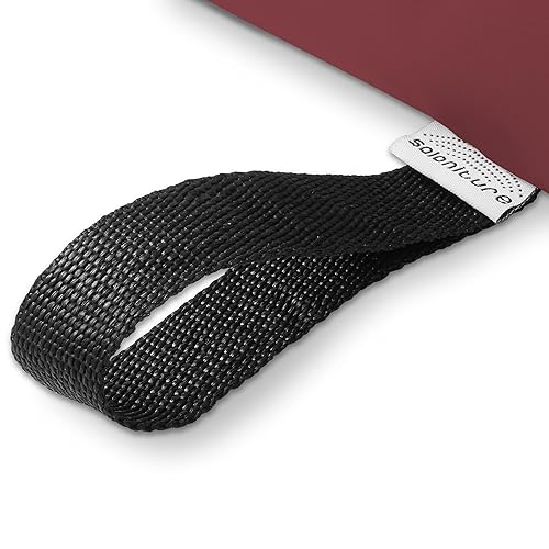 Miniatura 3 de Saloniture Almohadilla de almohada de cuello medio redondo para mesa de masaje, 13 x 6 x 3 pulgadas, color burdeos