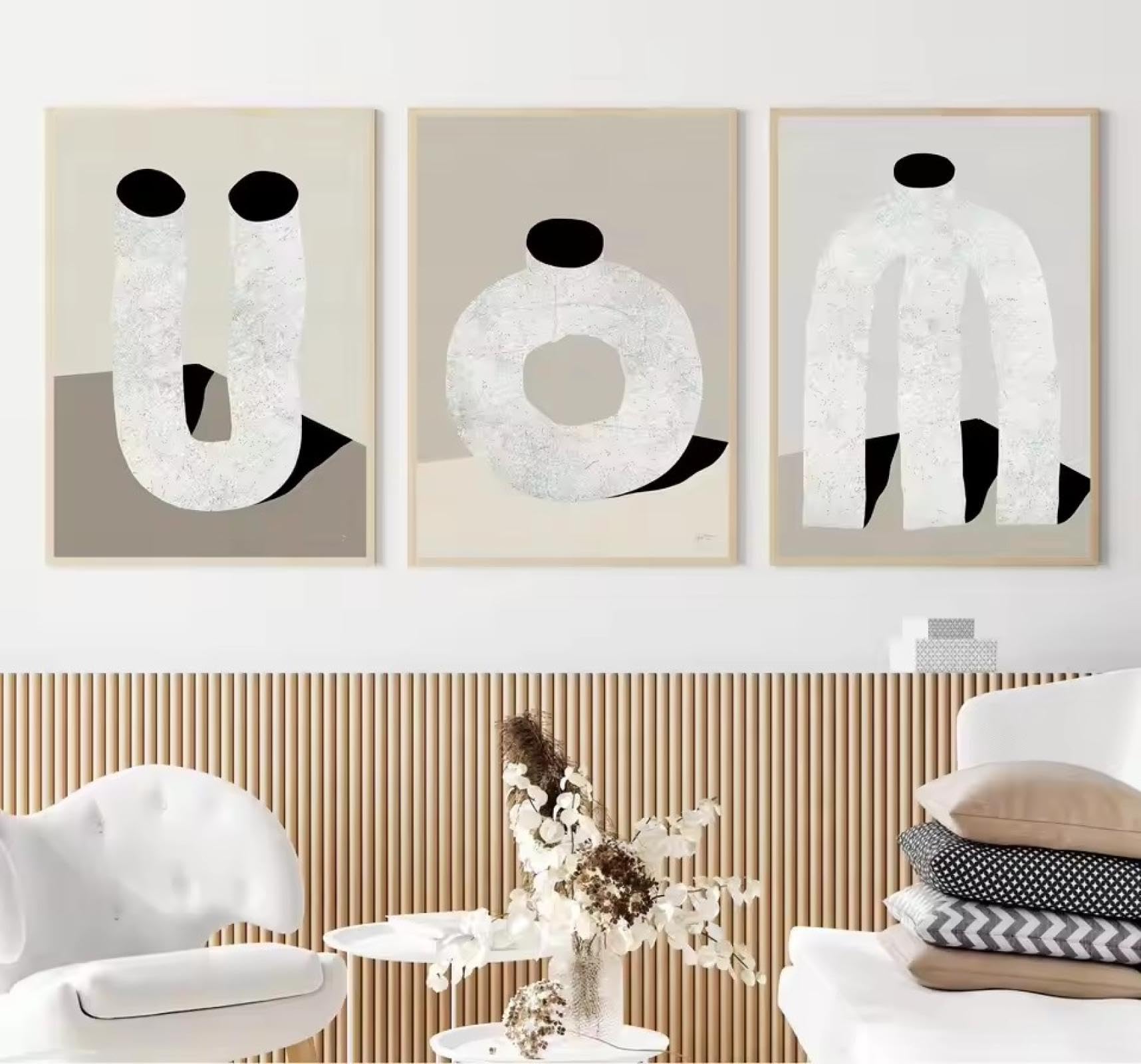 Décoration d'intérieur bohème chic affiche vase abstrait - 8