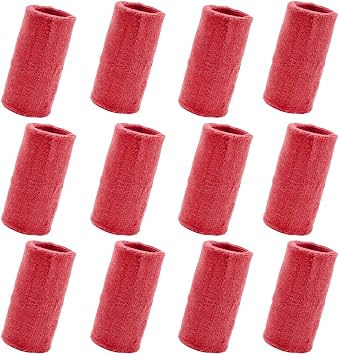 GOGO 12PCS 6 Inch Wrist Sweatband Wristbands for Football Basketball Running