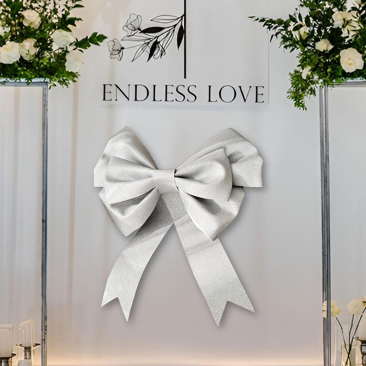 Fenteer Big Bow DIY Making Kit Photo Prop DIY Crafts Giant Bow Backdrop for Party Festival Huge Present Wedding Birthday, 75cm