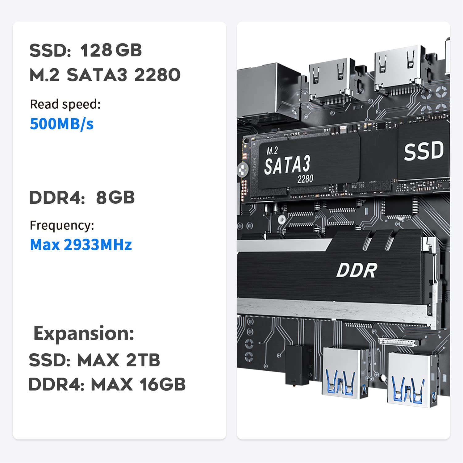 Amazon.com: Beelink 11th Gen Processor N5095(2.0GHz to 2.9GHz