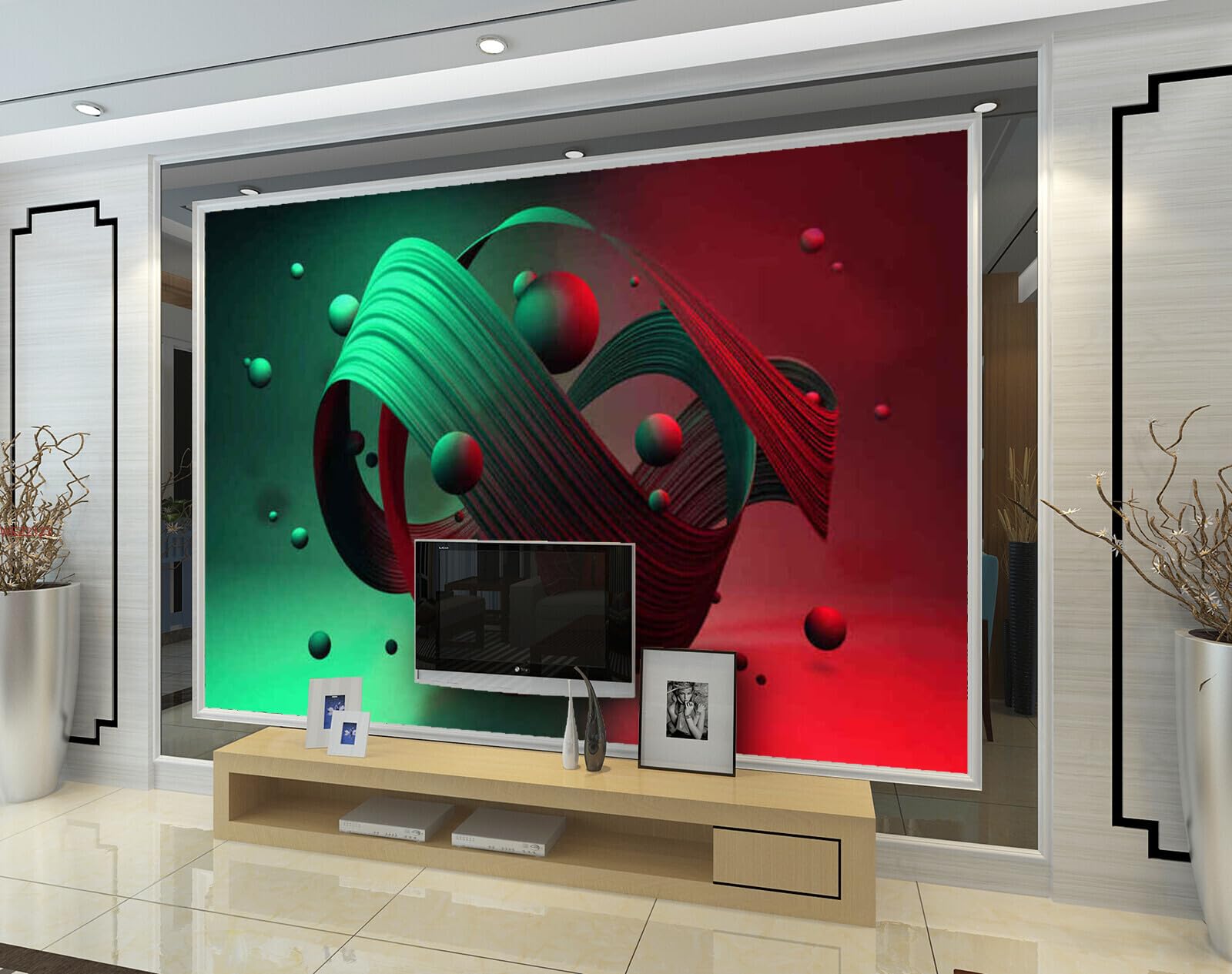 Wall26 - WEZ2123 Innovation Optic Optical Illusion Design Artistic Beautiful HD 3D Wall Sticker[7 ft x 6 ft] / [213 cm x 183 cm]