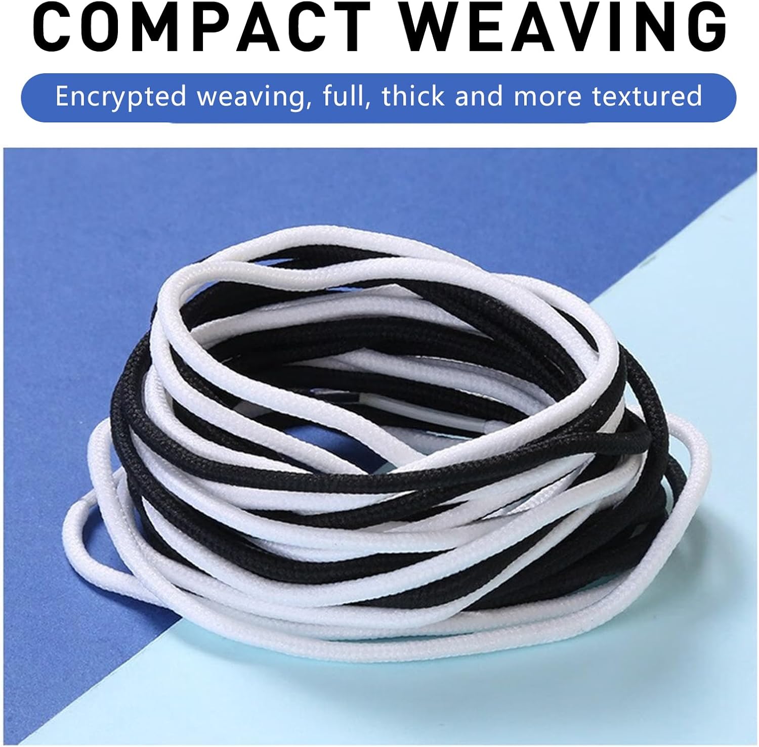 2 Pairs Shoe Laces for Yeezy Boost 350 V1, 350 V2, 380 Sneaker, 7/32''(5.5mm) Thick Round Rope Shoelaces Replacement