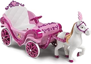 Huffy Disney Princess Royal Cheval et calèche - Voiture à Propulsion électrique, Rose, Âge 3+
