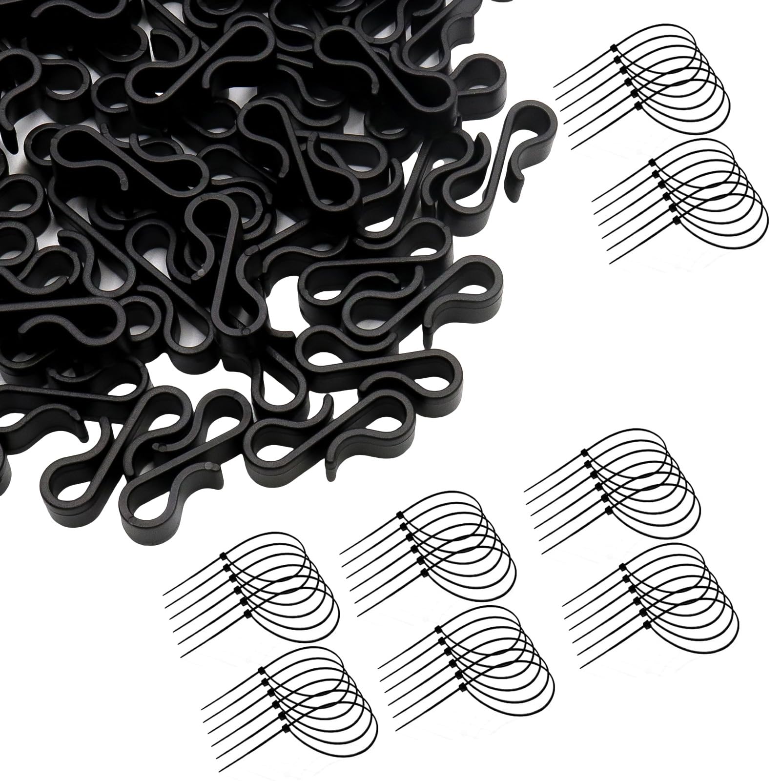 Montesy Pack Of 120 Outdoor Light Clips Gutter Hooks for and Cables Garden Electrician Tool Hook