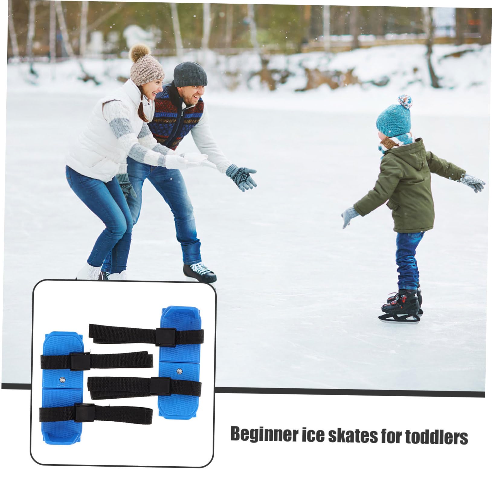 Patins à Glace Réglables pour Tout-Petits, Double Lame, 1 Paire