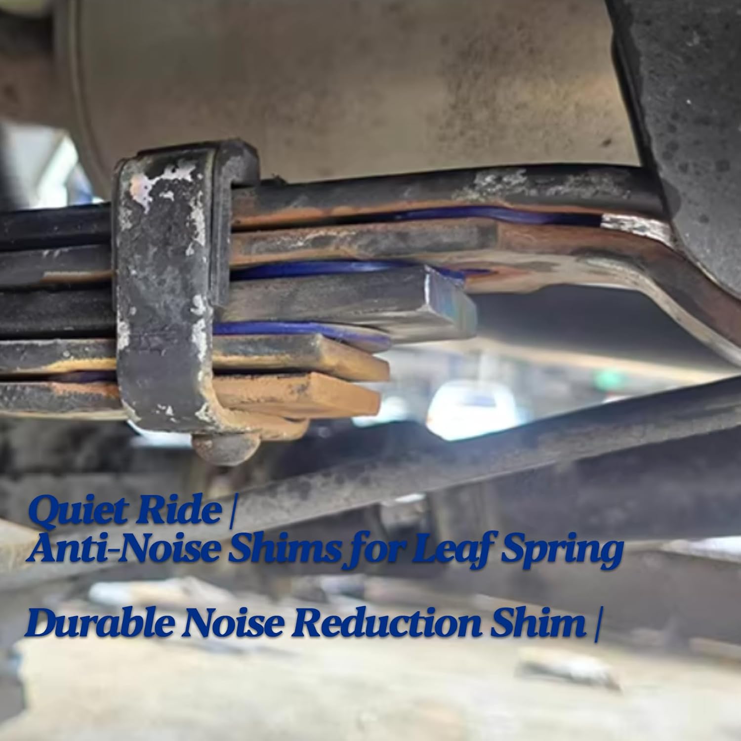 12PCS Leaf Spring End Tip Wear Pad Anti Squeak Insert Silencer Plastic Block Round Blue, Large