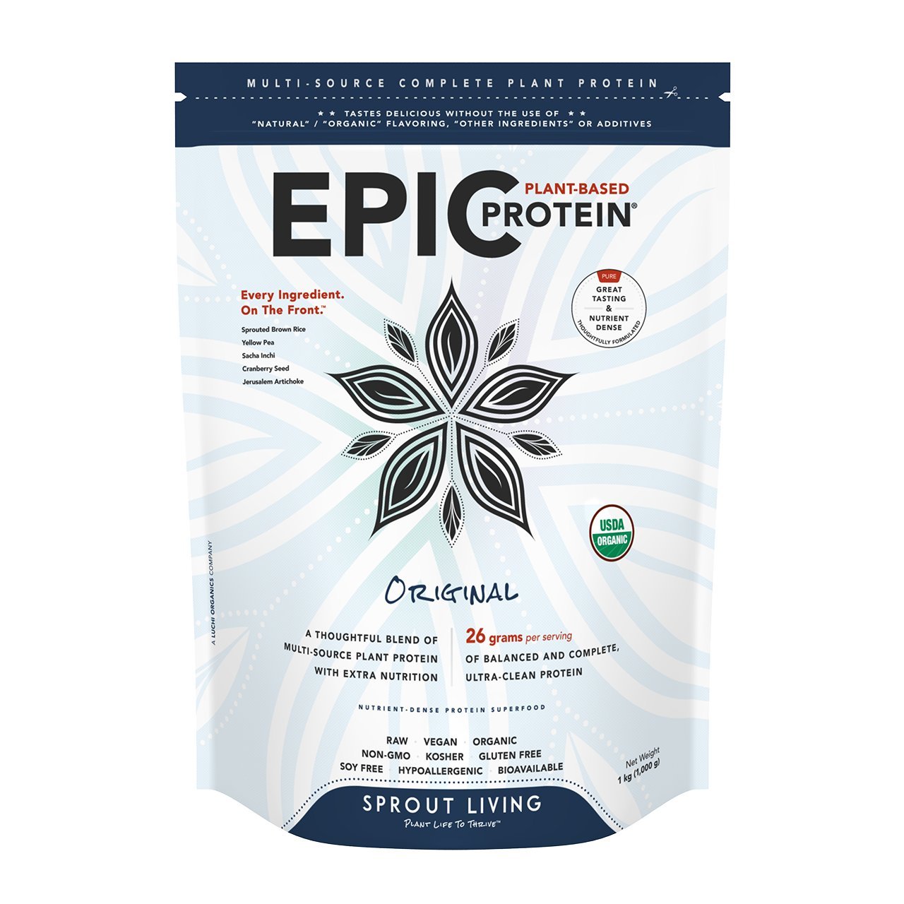 Sprout Living Epic Protein Powder, Original, 2.2 Pound Amazon.in