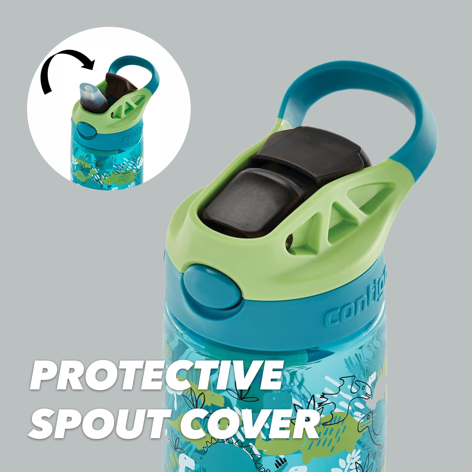 Contigo Kids Water Bottle Easy Clean Autospout with Straw, BPA-free stainless steel drinking bottle, 100% leak-proof, easy to clean, ideal for daycare