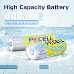 PKCELL Nimh rechargeable AA 600mAh Batterie pour lampe solaire de jardin