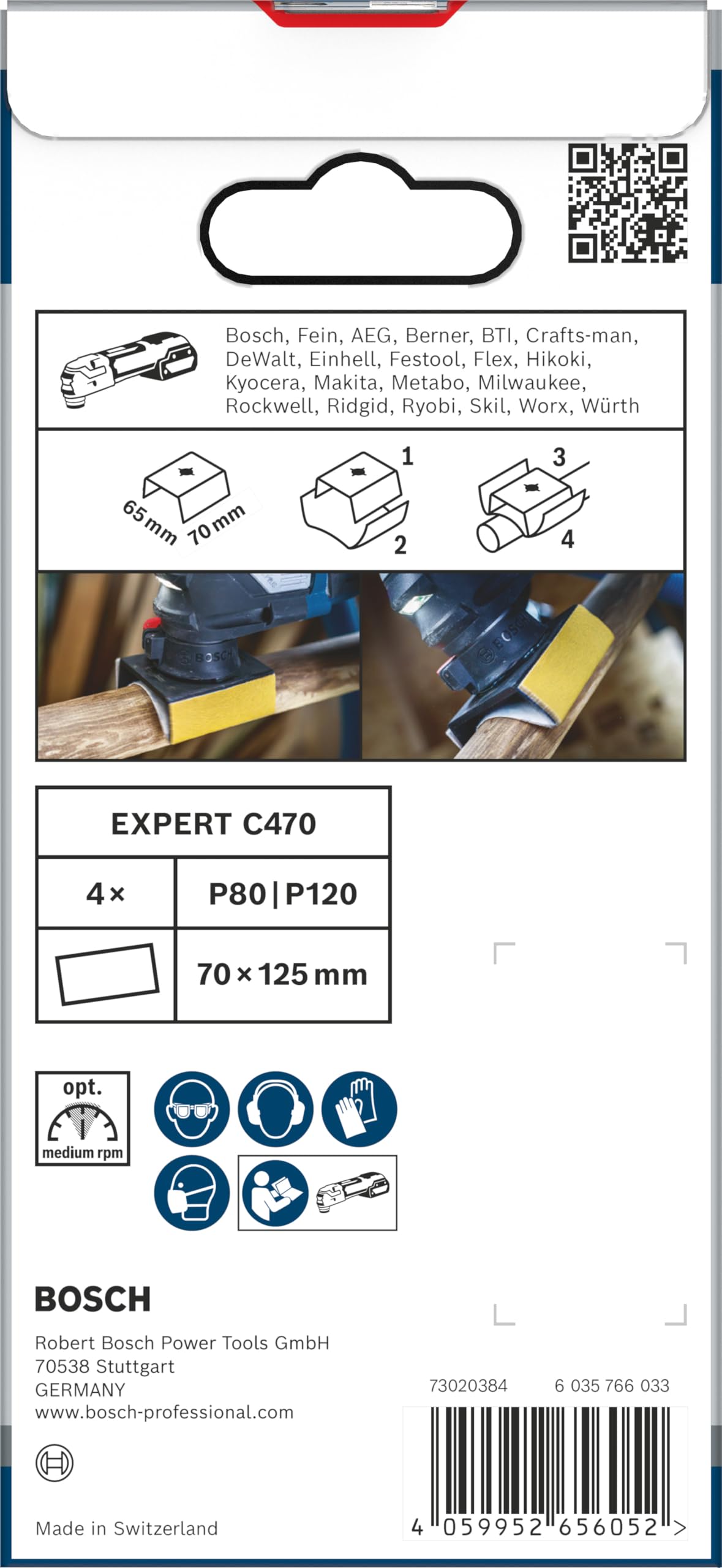 Bosch 5 x PRO AUZ 70 G accesorios para herramientas multifunción (ancho 70 mm, accesorio profesional)