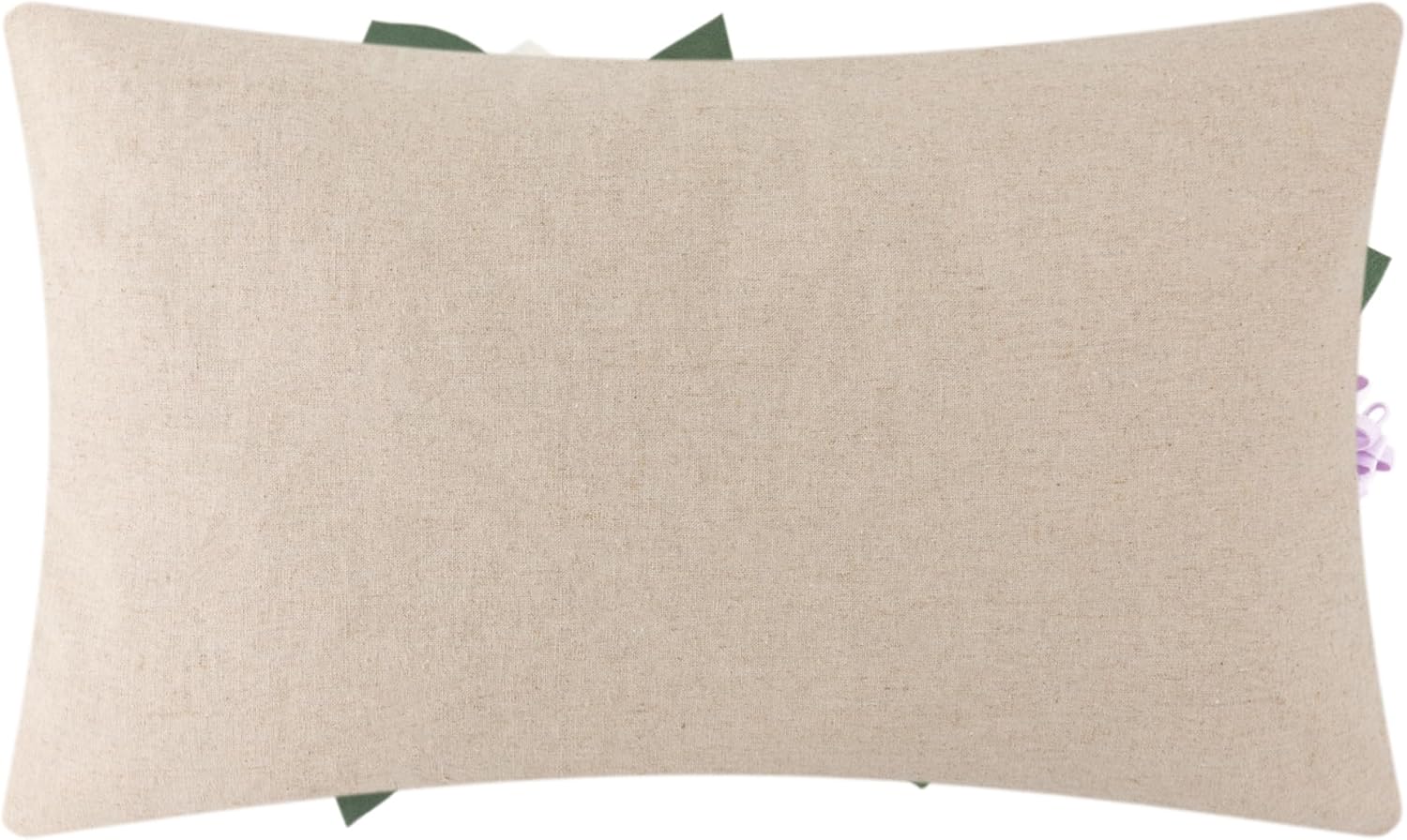 Decorative 3D Flower Lumbar Throw Pillow Covers Handmade Floral Accent Pillowcase Boho Farmhouse Cushion Cover for Couch Bed Living Room Bedroom Spring Home Decor 20x12 Inch White and Yellow