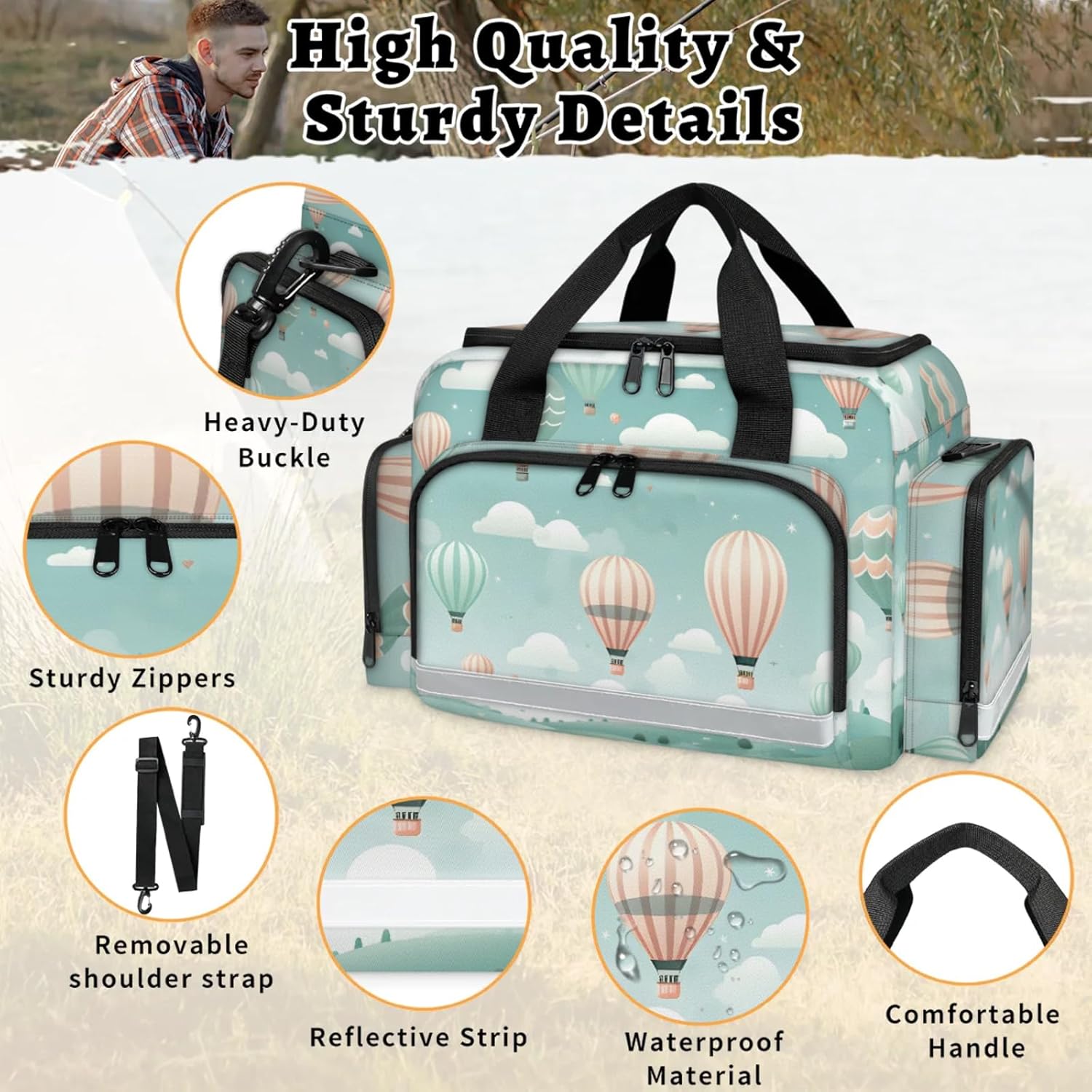 First Aid Bags Empty, Air Balloon Emergency Bag First Aid Kit Multiple Compartment Kit Carrier On Call Trauma Bag for Paramedics Emergency Medical Supplies Kit