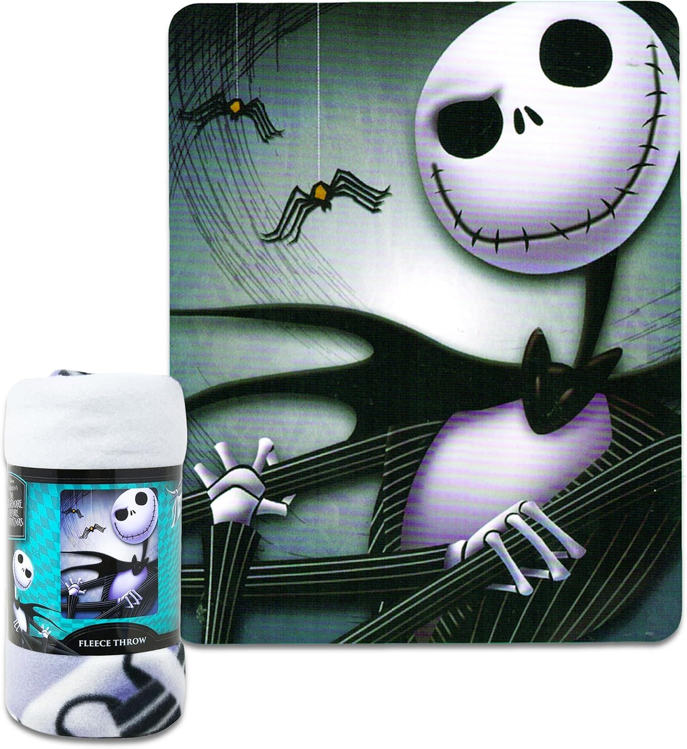 Disney The Nightmare Before Christmas Neck Pillow and Blanket Set - Bundle with The Nightmare Before Christmas Neck Pillow, Fleece Blanket, Stickers, More | Disney Travel Accessories image 2