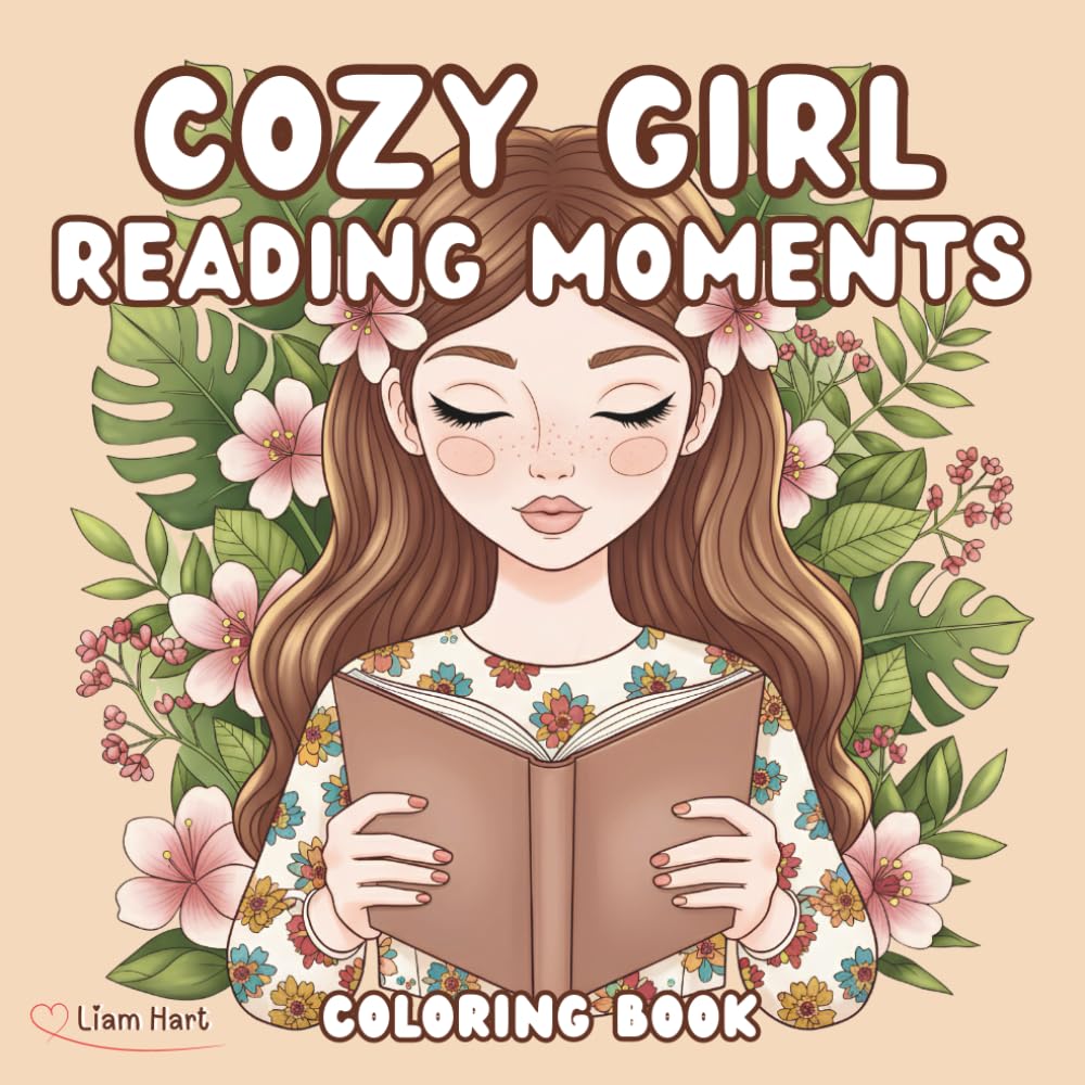 Cozy Girl Reading Moments Coloring Book: 50+ Cozy Reading Moments for Every Mood | Relaxing Coloring Pages for Girls and Teens (Cozy Girl Lifestyle Series)
