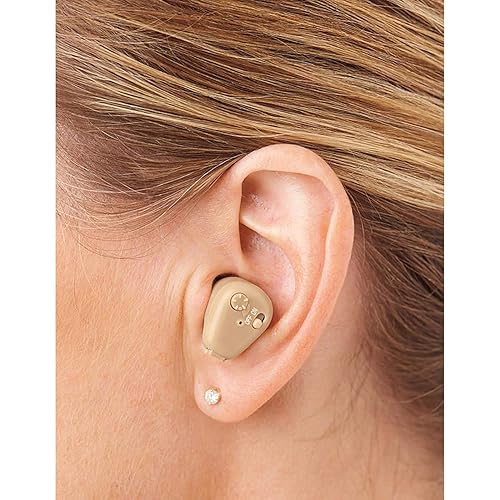 Amplificador de sonido biónico recargable con estuche de viaje, kit de limpieza, cargador, 45 db máx