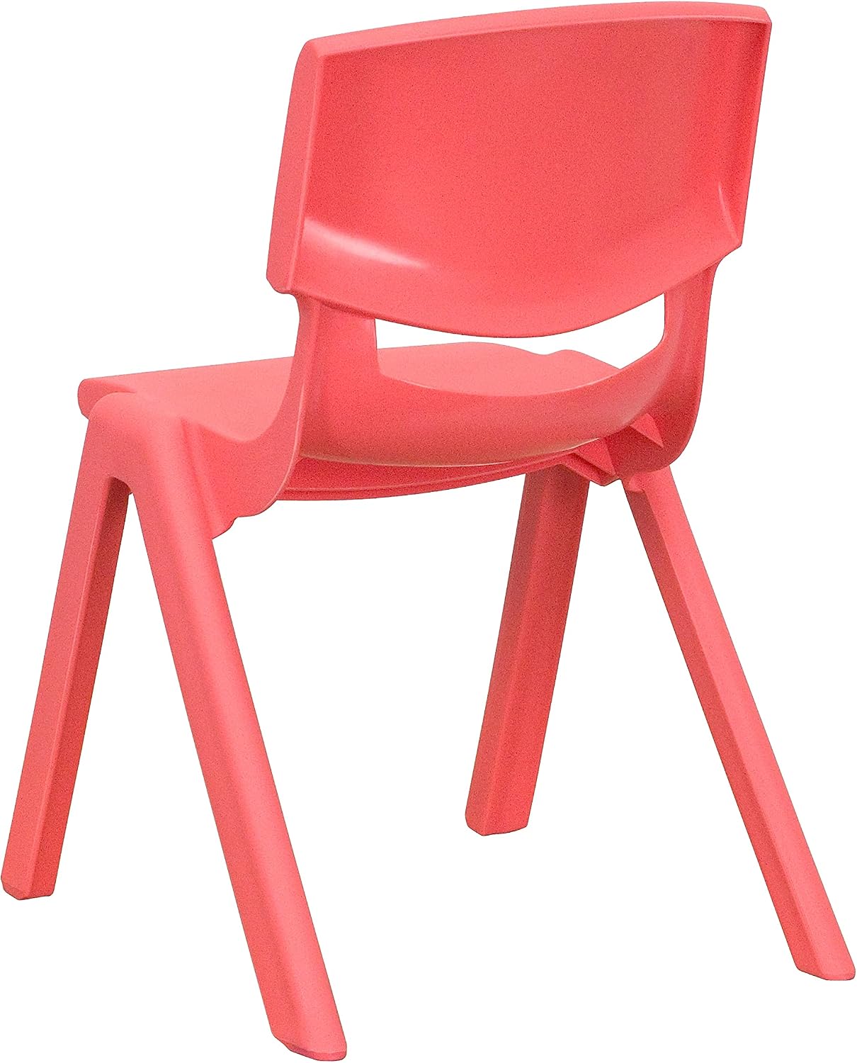 Flash Furniture Whitney 2 Pack Red Plastic Stackable School Chair with 12" Seat Height