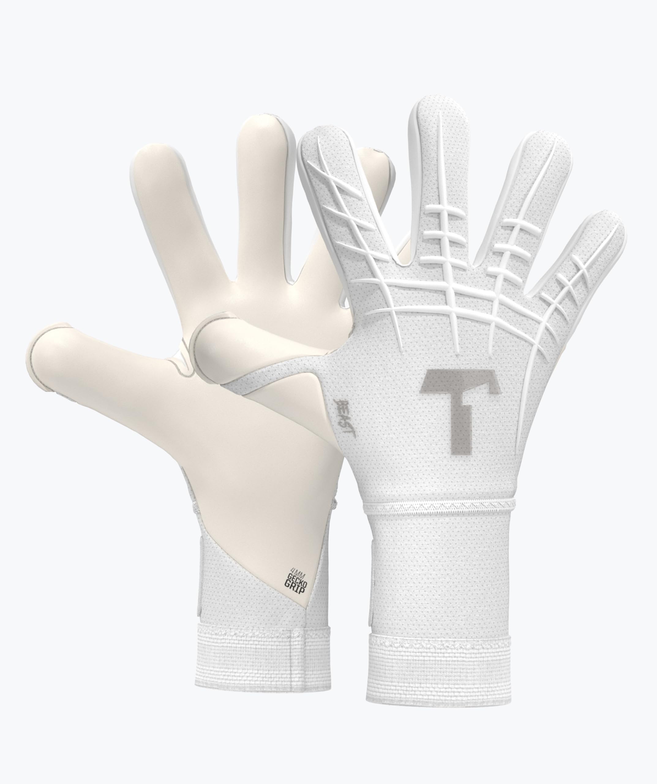 T1TAN Guantes de Portero Beast, para Adultos, Guantes de fútbol, con protección para los Dedos, Agarre Profesional de 4 mm, Tallas 6-11