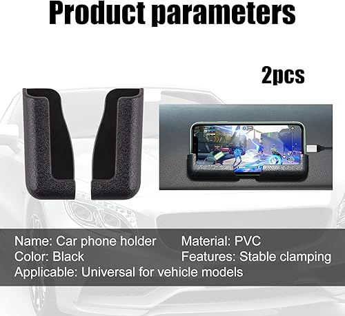 Miniatura 3 de Sodcay 2 soportes de teléfono móvil para automóvil, soporte multifuncional para tablero de instrumentos, soporte para teléfono de automóvil