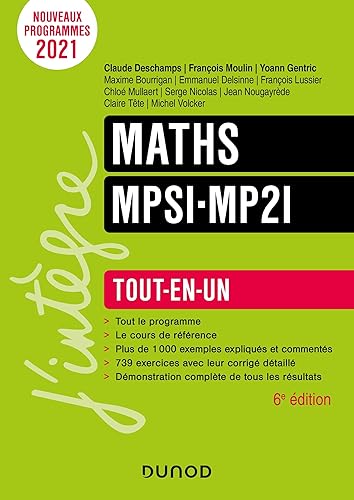 Maths MPSI-MP2I - 6e éd.- Tout-en-un