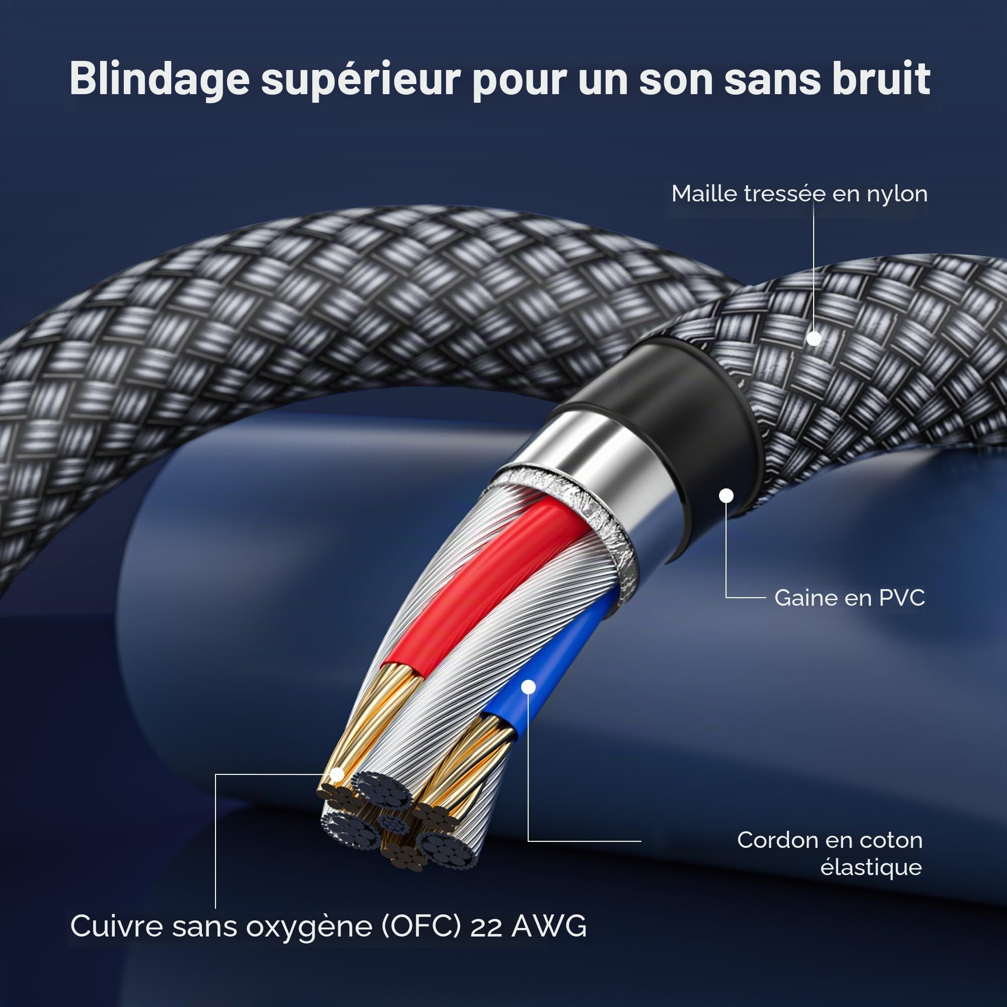 Elebase Câble de Microphone XLR 2-pack 2M,Mâle vers XLR Femelle,Câble Équilibré à 3 Broches avec Blindage pour Amplificateur,Console de Mixage,Studio d'Enregistrement,Systèmes de Haut-Parleurs