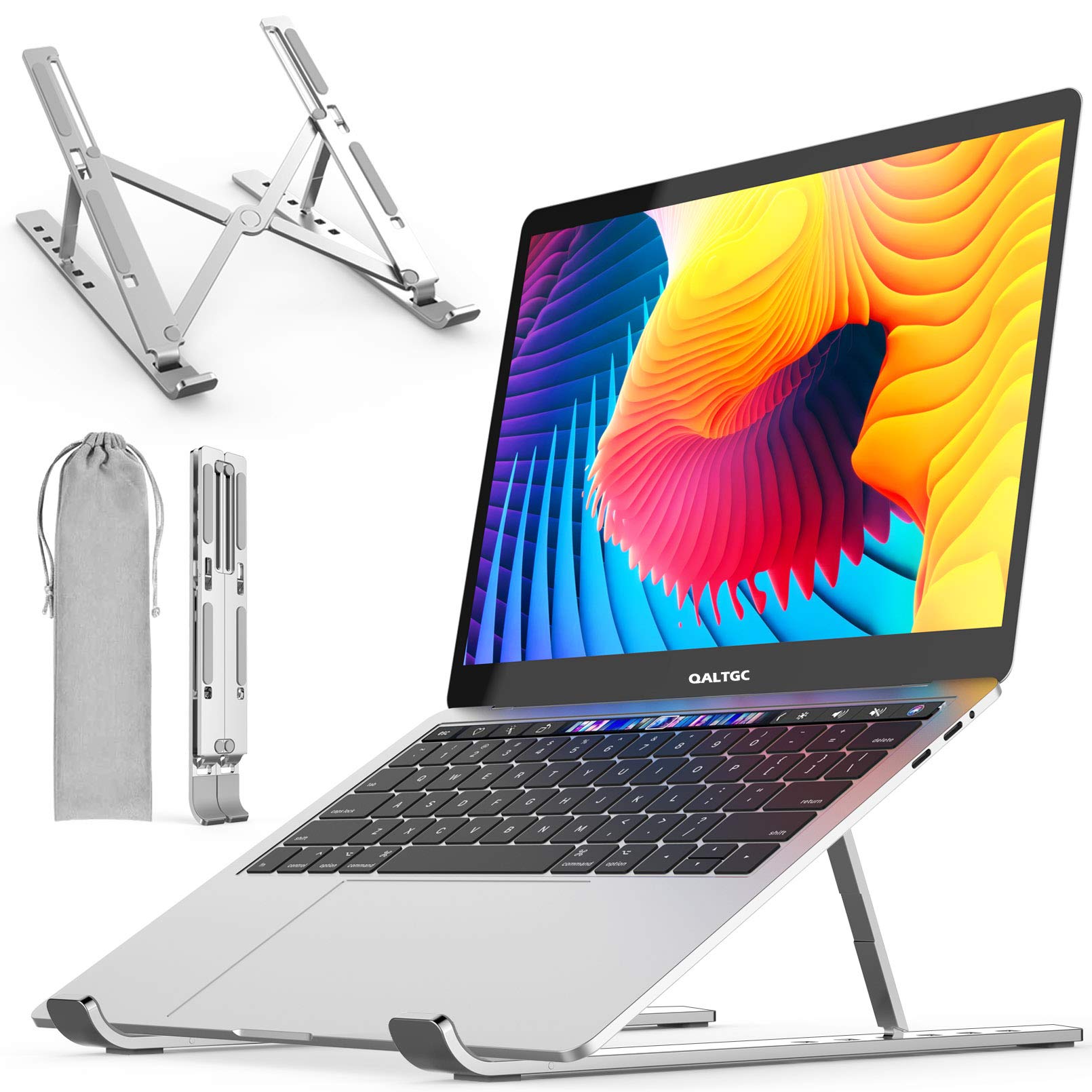 QALTGC Laptop Stand Ergonomic Adjustable Portable Computer Stand Compatibility Up to 17.3”Laptops for Desk Aluminum Multi-Angle Foldable Ventilation Cooling Stand (B08D6DZLX3) Amazon Price History, Amazon Price Tracker