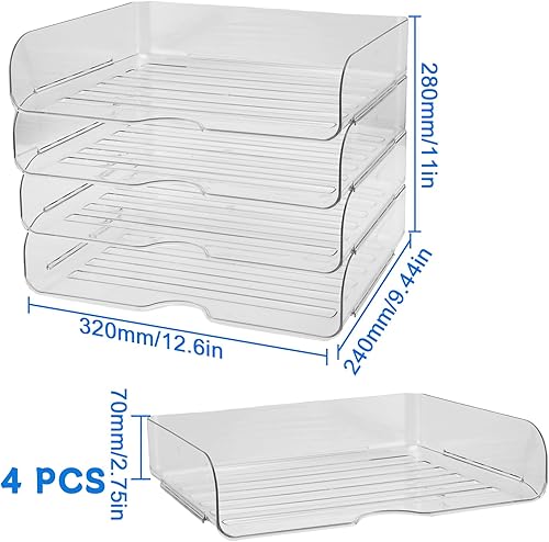 Miniatura 2 de Desk Organiser, Pen Holder, 5 Compartments, Desk Table Organiser with Drawer, Multifunctional for Pens, Office, Home, School (Transparent)
