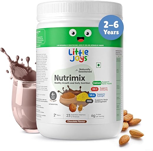 Little Joys Nutrimix Powder (2-6 Years) 400g |Chocolate Flavour |No White Sugar |Health & Nutrition Drink with Goodness of – Ragi, Bajra, Jaggery,…