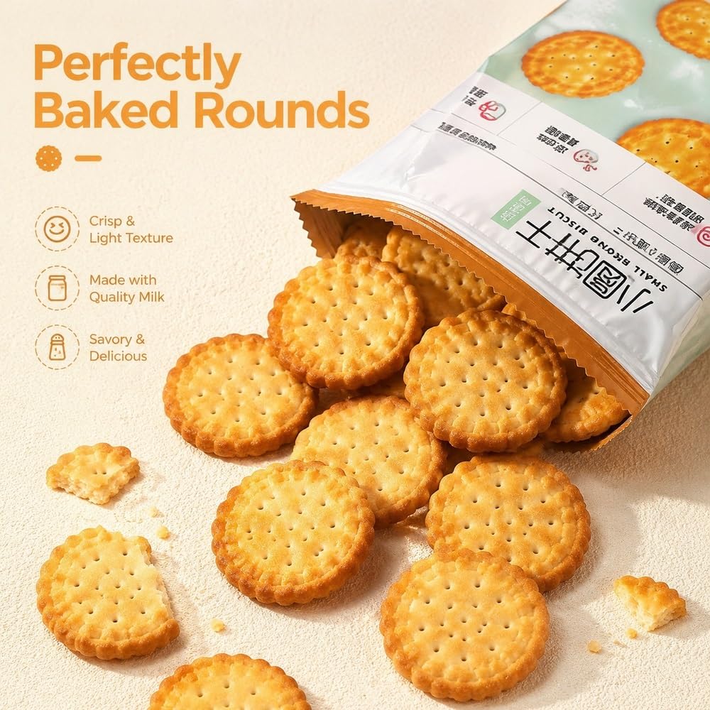 Okrągłe Ciasteczka Z Solą Morską 100 G×5 Torebek