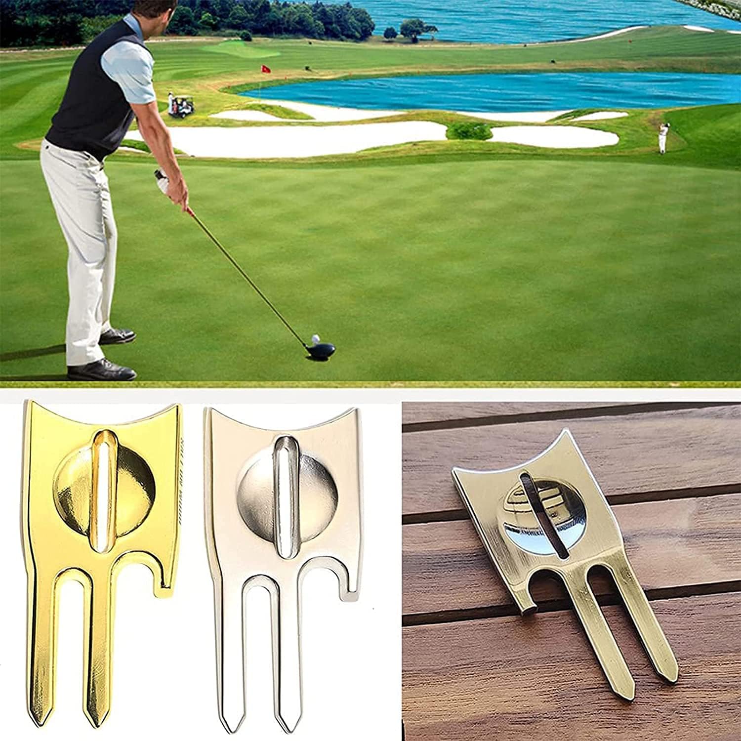 review WAZSL 6 in 1 Divot Tool, Golf Divot Tool Bottle Opener, Golf Divot Multi Tool, Golf Divot Repair Tool and Ball Marker Hat Clip