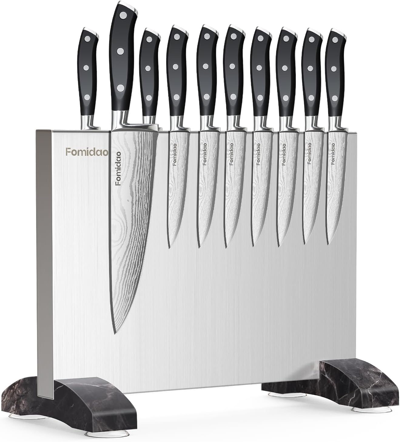 Magnetic Knife Holder Block,Double Sided Magnetic Knife stand for kitchen Counter,Stainless Steel Magnet Knife Rack Strip