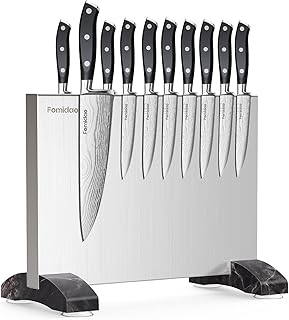 Magnetic Knife Holder Block,Double Sided Magnetic Knife stand for kitchen Counter,Stainless Steel Magnet Knife Rack Strip
