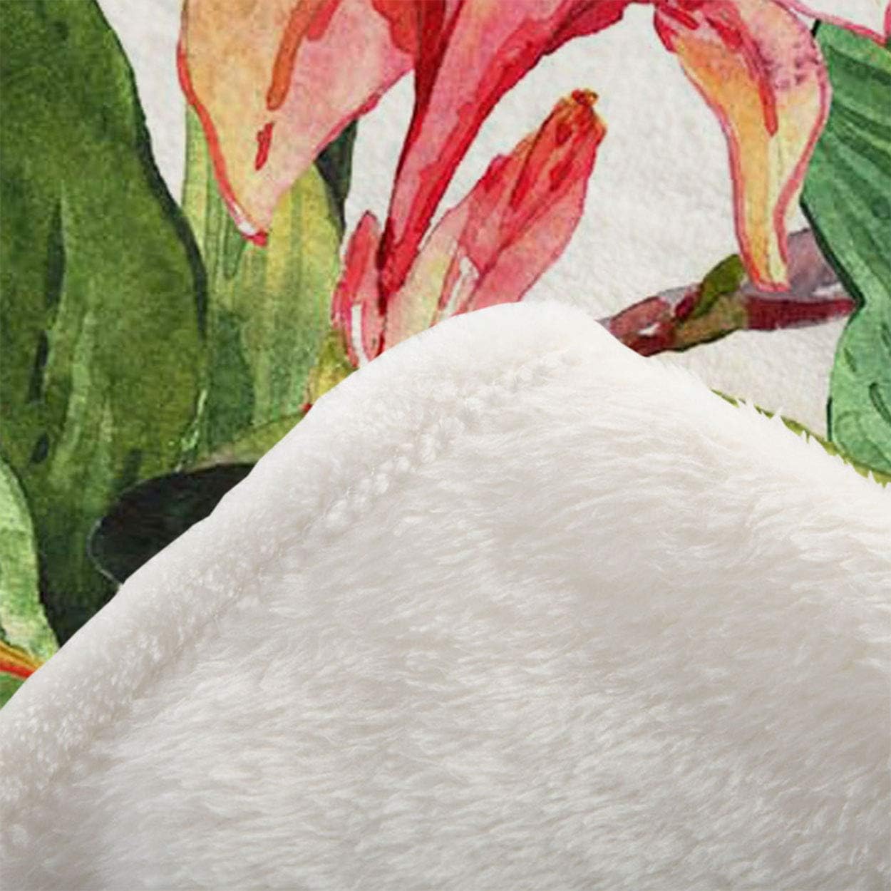 Mugod Tropical Flowers Throw Blanket Seamless Exotic Floral Pattern Bird of Paradise Decorative Soft Warm Cozy Flannel Plush Throws Blankets for Bedding Sofa Couch 50 X 60 Inch