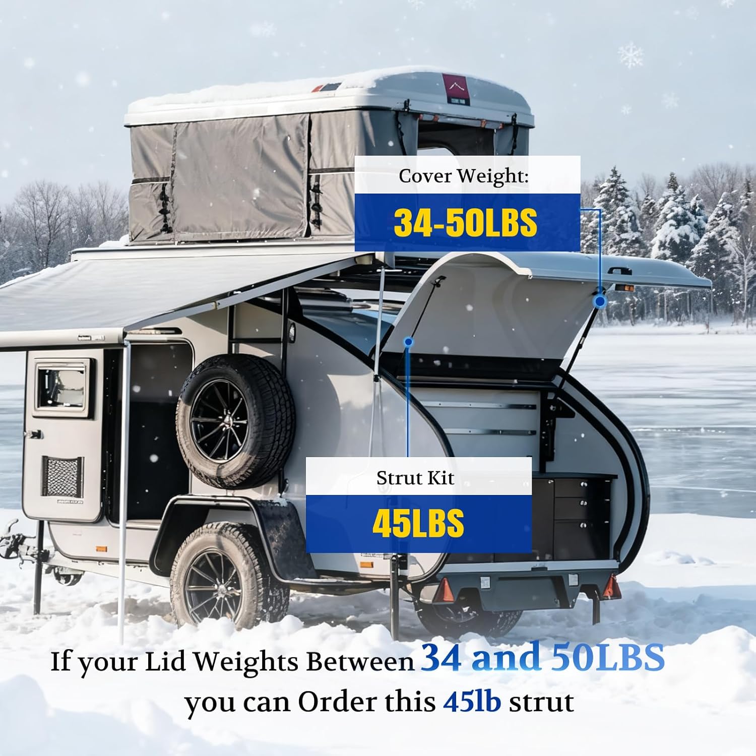 ARANA ST270EDI2-45 27 inch 45lbs/200N Gas Strut, spd-gs-6105 27" Gas Shock Support for Fiberglass Tonneau Cover Pickup Truck Bed Topper Window Undercover Replacement Parts, ih1214gs 190725, 2Pcs 27 inch 45 LB
