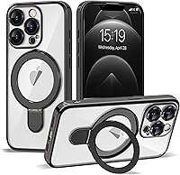 Vista 61 de Funda compatible con iPhone 12 con soporte de anillo magnético invisible [compatible con Mag-Safe] [Protector completo de lente de cámara] Funda