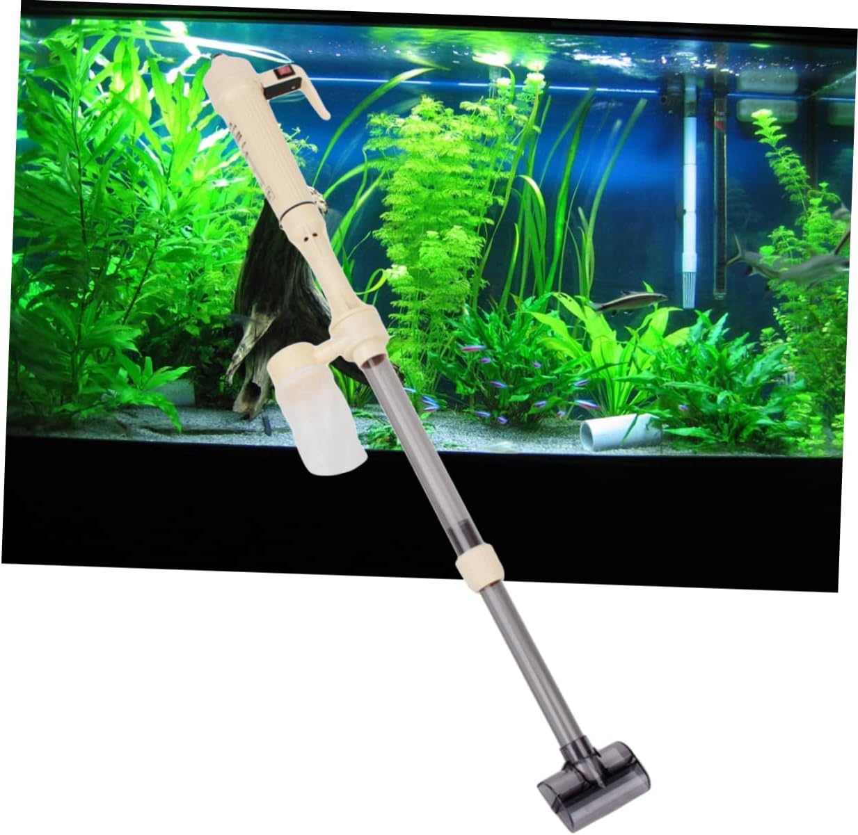 ORFOFE No Battery Needed Electric Fish Tank Water Cleaner Siphon Gravel Vacuum for Quick and Efficient Cleaning