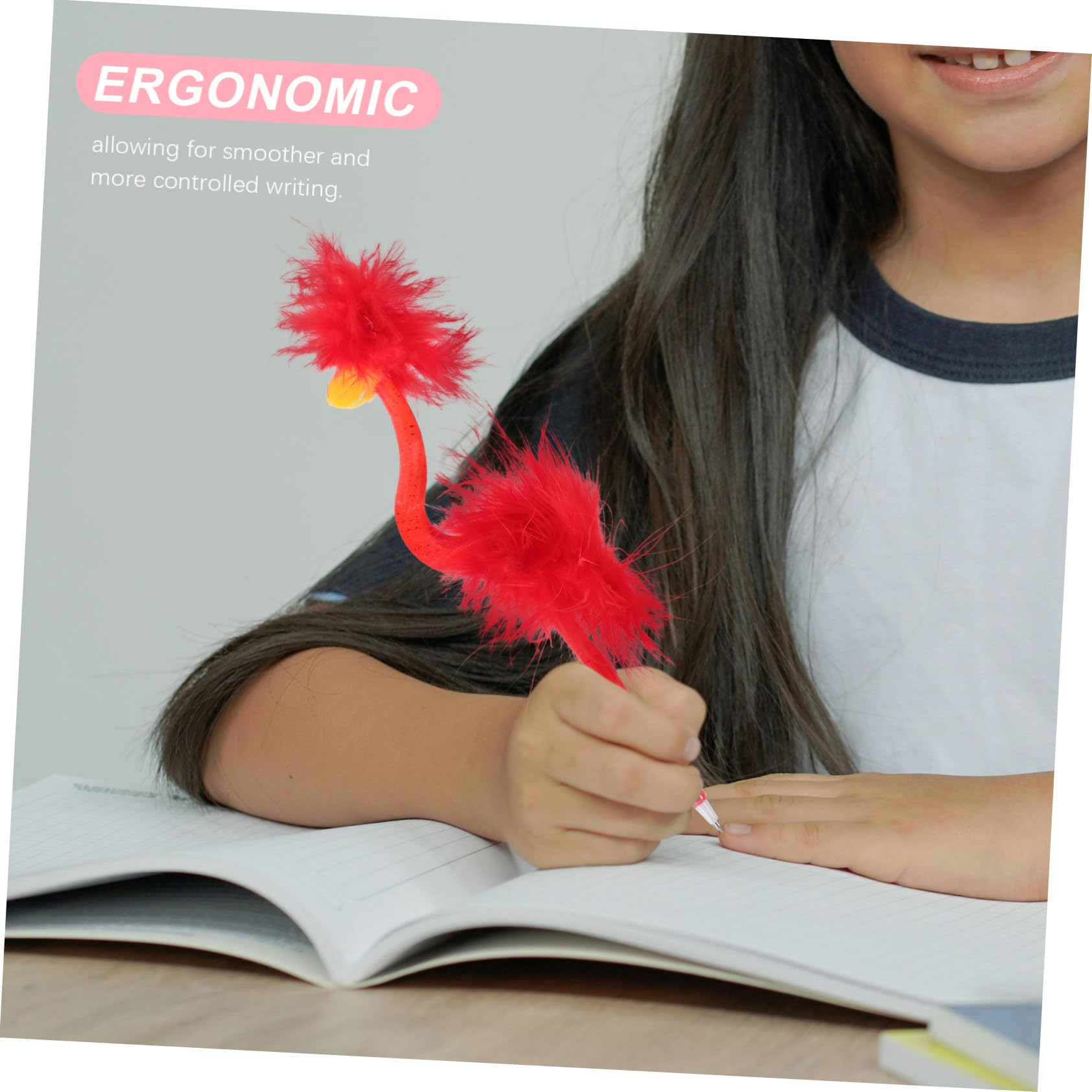24pièces Stylos à Bille Autruche De Stylos Créatifs Pour Fournitures Écriture Amusantes Et Colorées Idéaux Pour École