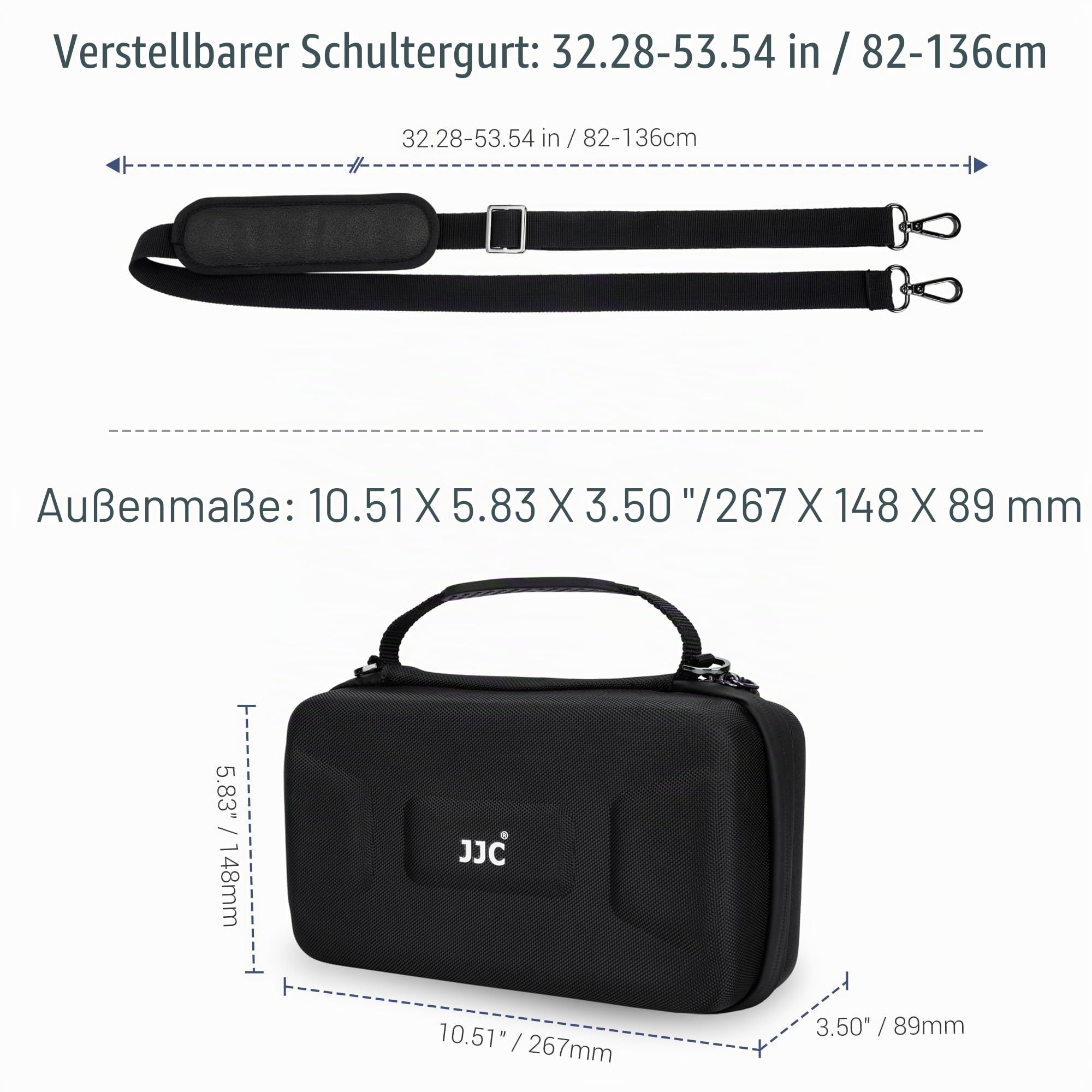 EVA Umhängetasche für DJI Osmo Action 5 Pro Tasche,Koffer für DJI Osmo Action 5 Pro/4/3 mit 3 Micro SD Karte Etui & Schultergurt,Wasserdichte Kameratasche Action5 Adventure Combo Crossbody Bag Taschen