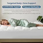 BaliChun Matelas Topper Twin Taille extra épais Matelas Pad 400TC Coton Top Cooling Soft Respirant Oreiller Top Matelas Housse 8-21" Deep Pocket Fitress Protecteur (39x75 Pouces blanches)